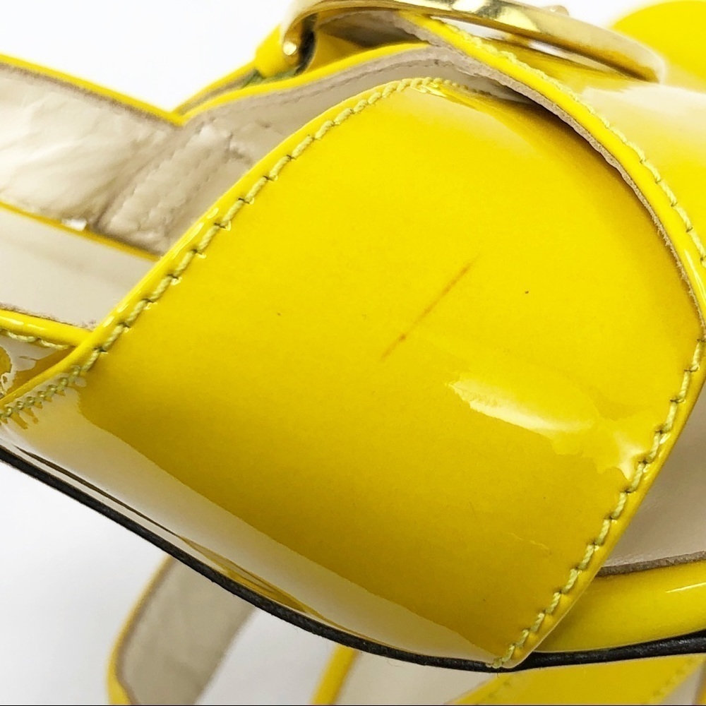BETTYE Muller Yellow Patent leather sling back shoes - Picture 10 of 15